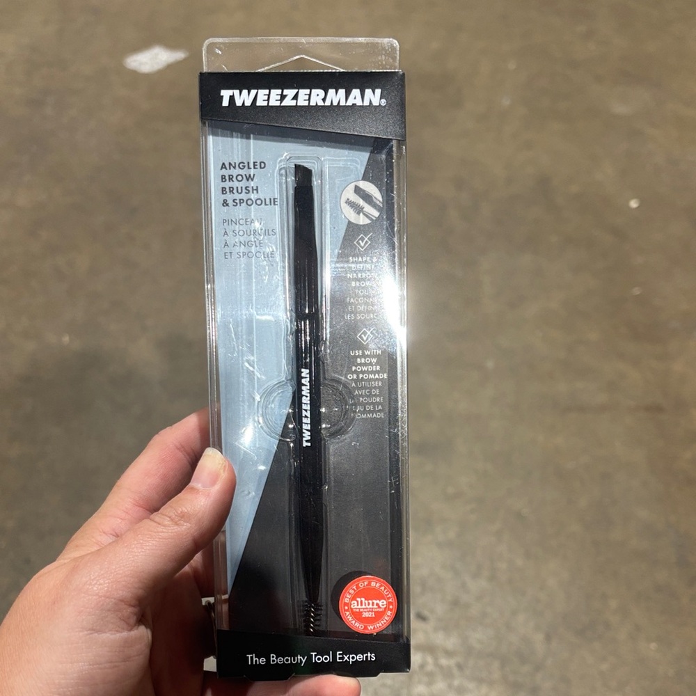 Tweezerman Black Angled Brow Brush & Spoolie